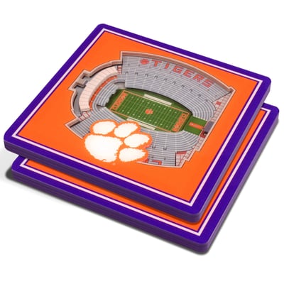 Clemson Tigers Fanpoint 3D StadiumView Coasters