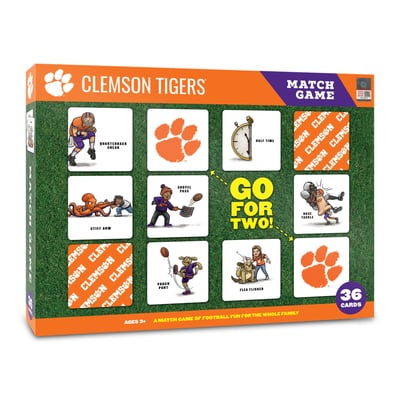 Clemson Tigers Fanpoint Licensed Memory Match Game