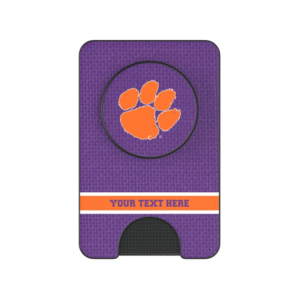 Clemson Tigers Keyscaper Personalized Endzone Solid PopSockets Magnetic Wallet