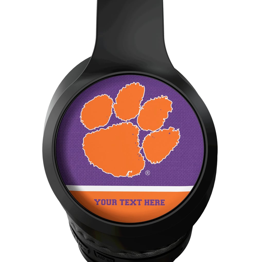 Clemson Tigers Keyscaper Personalized Endzone Solid Wireless Bluetooth Headphones With Case