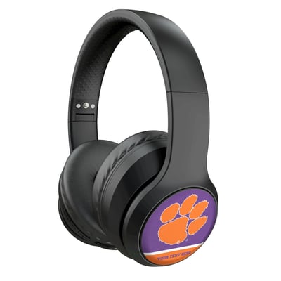 Clemson Tigers Keyscaper Personalized Endzone Solid Wireless Bluetooth Headphones With Case