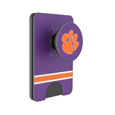 Clemson Tigers Keyscaper Stripe PopSockets Magnetic Wallet