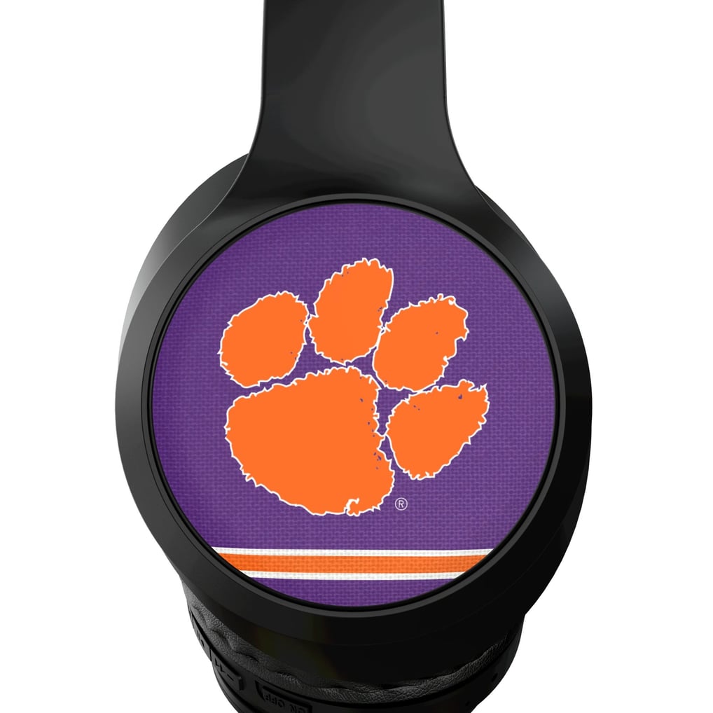 Clemson Tigers Keyscaper Stripe Wireless Bluetooth Headphones With Case