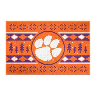 Clemson Tigers Logo Brands 19" x 30" Holiday Sweater Starter Mat