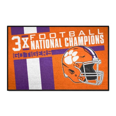 Clemson Tigers Logo Brands Football National Champions 19" x 30" Dynasty Starter Mat