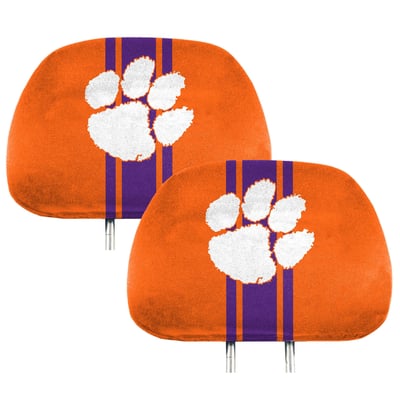 Clemson Tigers Logo Brands Printed Two-Pack Headrest Covers