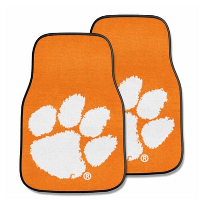 Clemson Tigers Logo Brands Two-Piece Carpet Car Mat Set