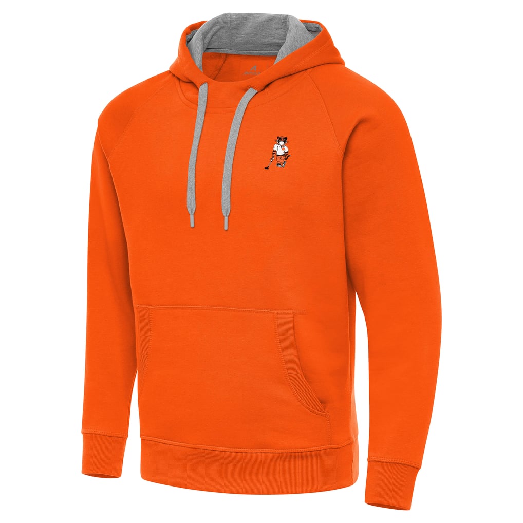 Antigua Clemson Standing Tiger Golf Victory Pullover Hoodie - Orange
