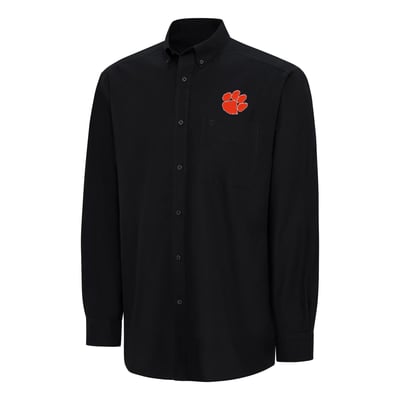  Clemson Tigers Ariat Wrinkle Free Classic Button-Down Shirt - Black