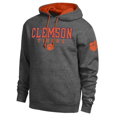  Clemson Tigers Champion Contrast Hoodie - Charcoal