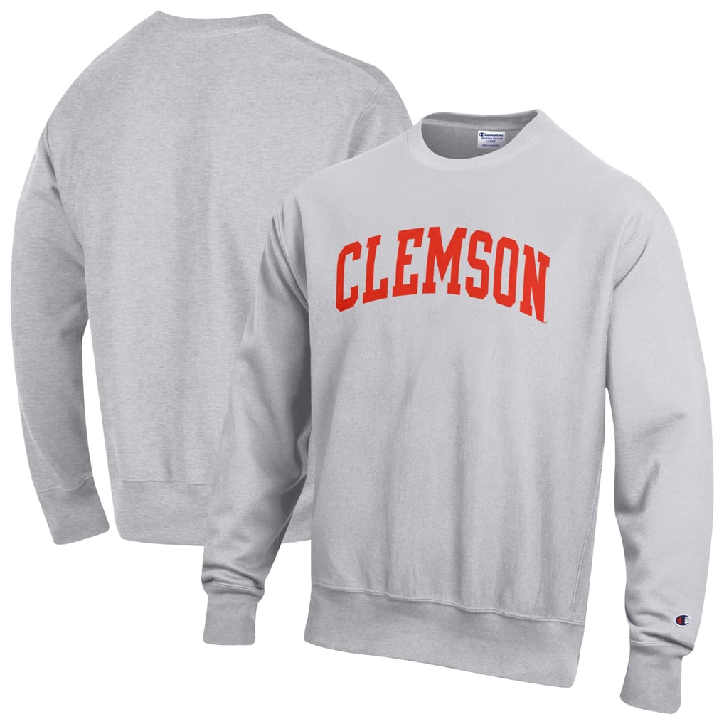 Clemson Tigers Champion Reverse Weave Fleece Sweatshirt - Gray