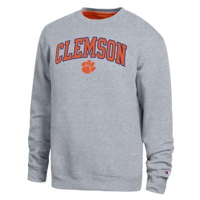  Clemson Tigers Champion Arch Sweatshirt - Heather Gray