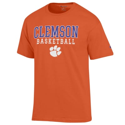 Clemson Tigers Champion Basketball Stack T-Shirt - Orange