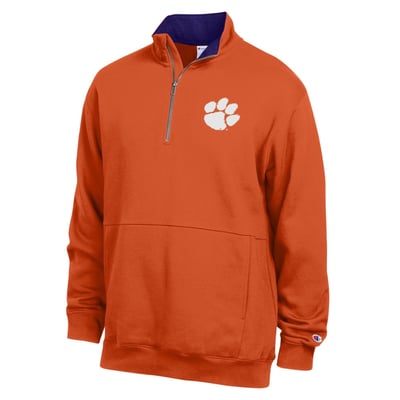  Clemson Tigers Champion Fleece Quarter-Zip Pullover - Orange