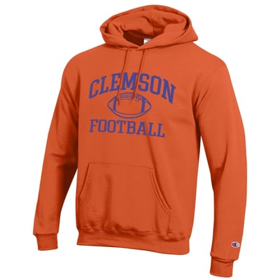 Clemson Tigers Champion Football Icon Hoodie - Orange