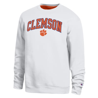  Clemson Tigers Champion Arch Sweatshirt - White