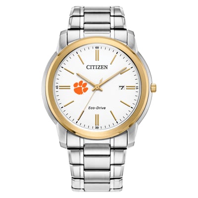 Clemson Tigers Citizen Watch Eco-Drive Two-Tone Steel Watch