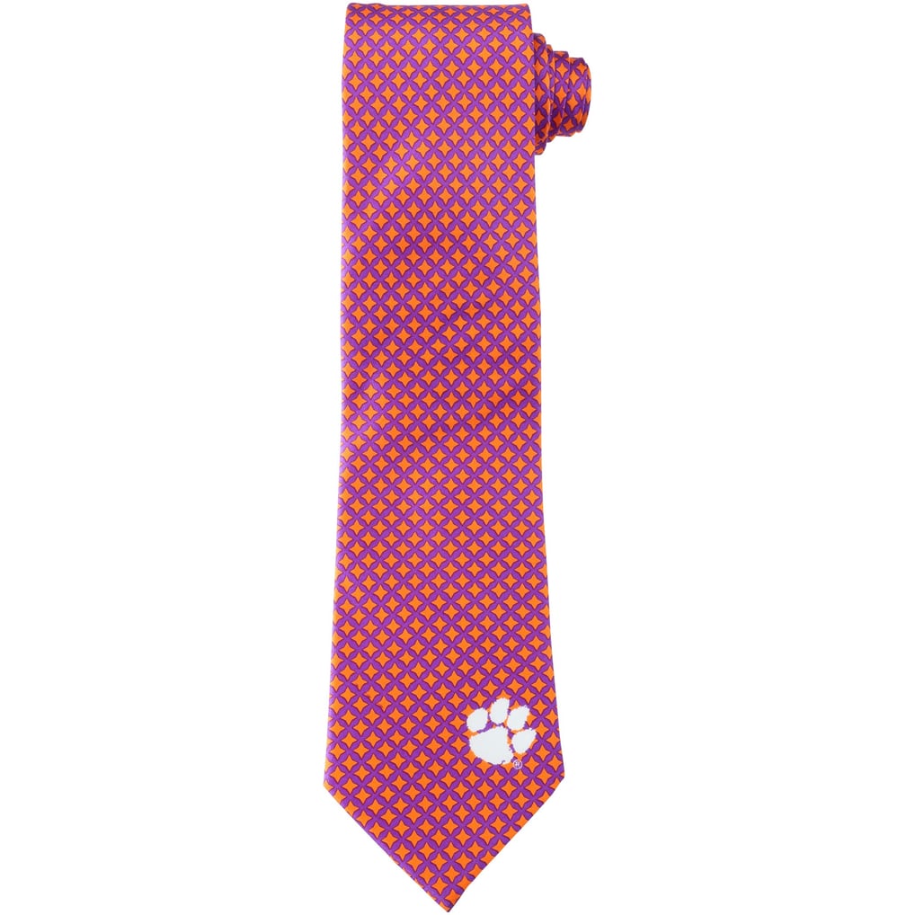 Clemson Tigers Diamante Print Silk Tie