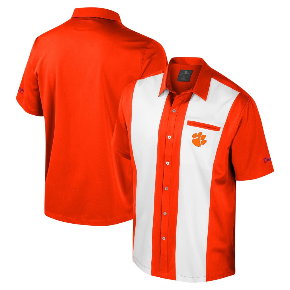Clemson Tigers Colosseum Strike Bowling Button-Up Shirt - Orange