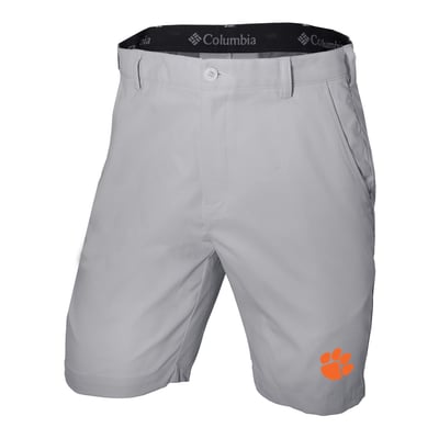Clemson Tigers Columbia Omni-Wick Lie Angle Shorts - Gray
