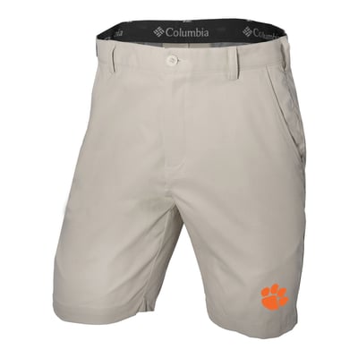 Clemson Tigers Columbia Omni-Wick Lie Angle Shorts - Khaki
