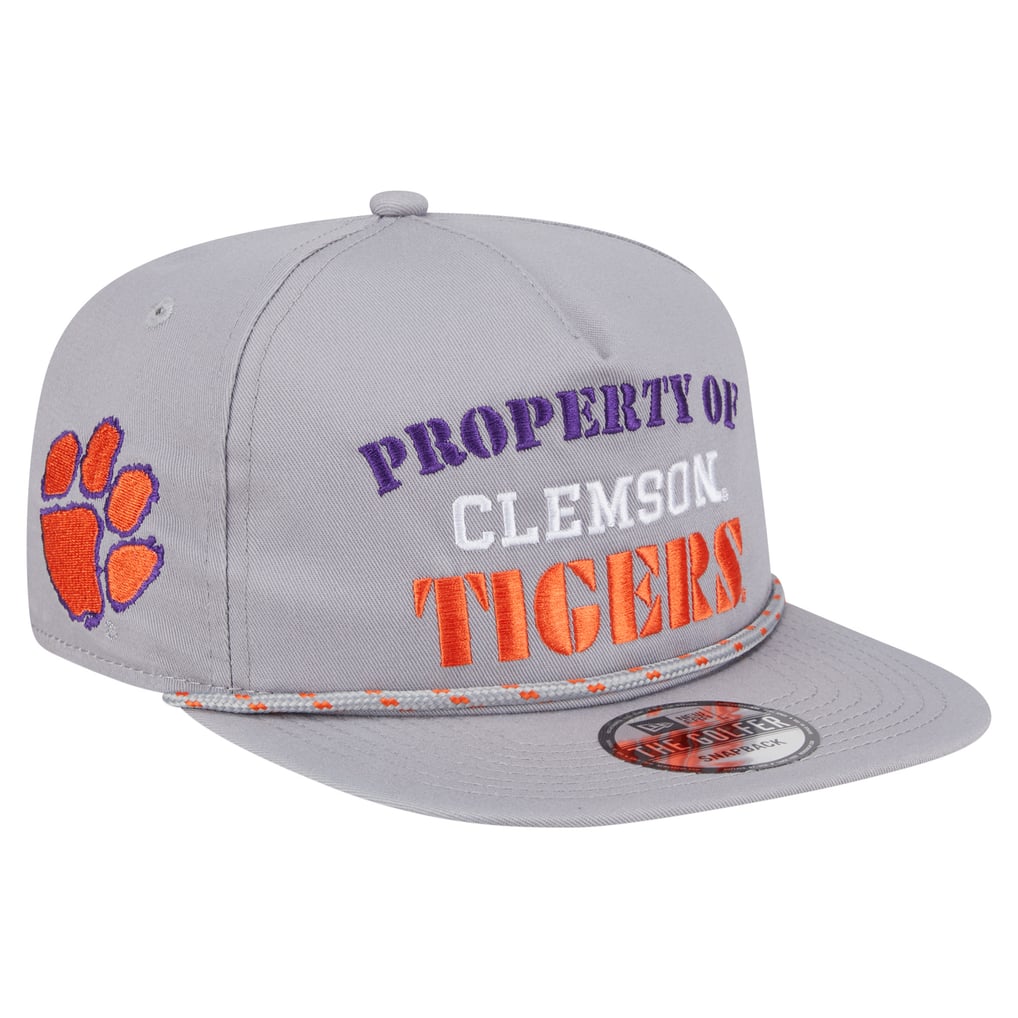 Clemson Tigers New Era Golfer Vintage Adjustable Hat - Gray