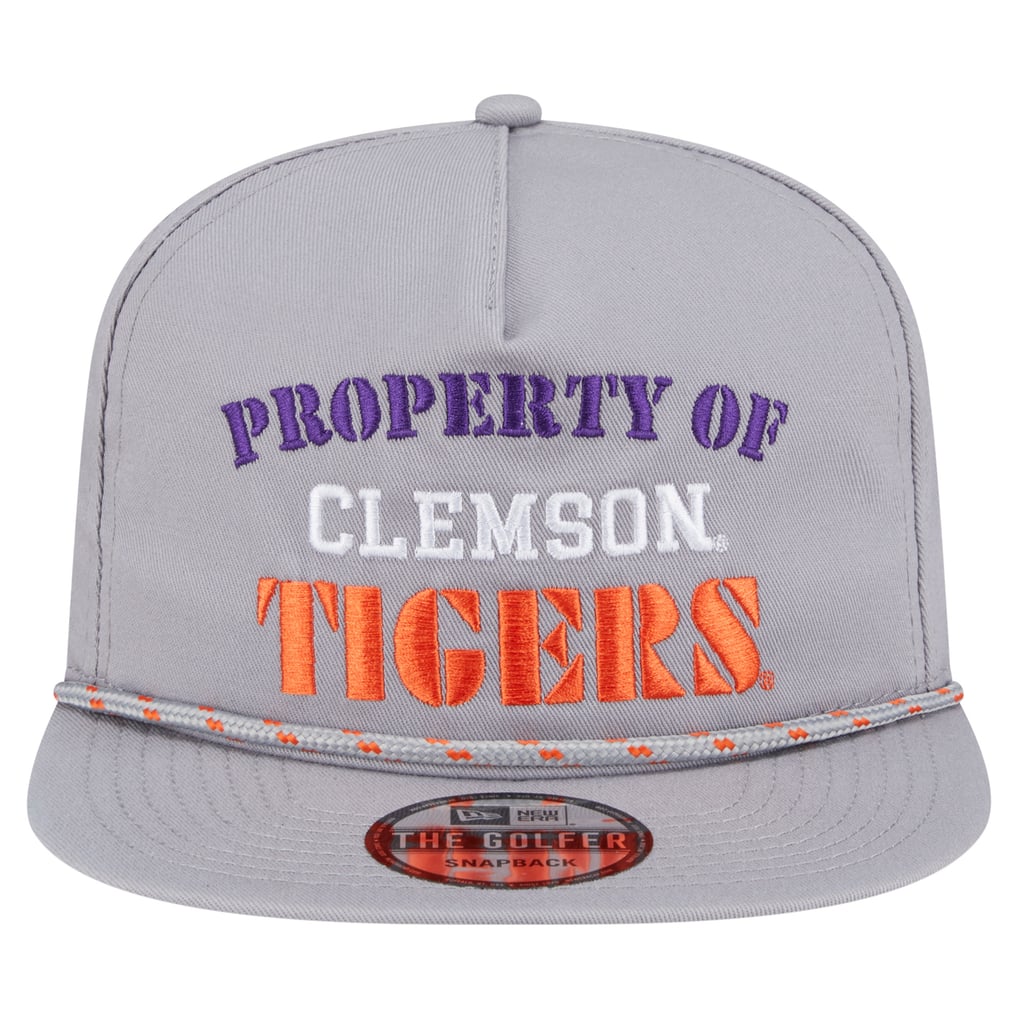 Clemson Tigers New Era Golfer Vintage Adjustable Hat - Gray