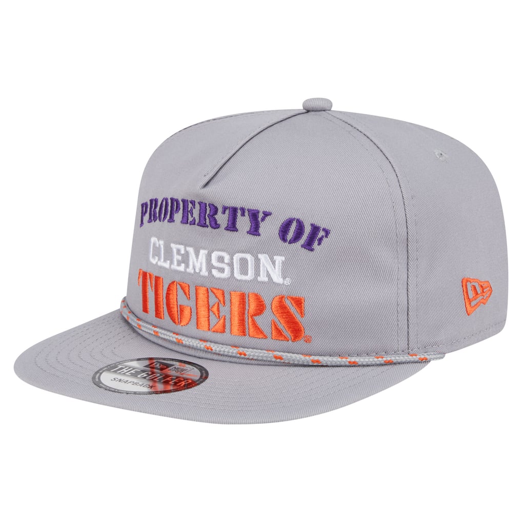 Clemson Tigers New Era Golfer Vintage Adjustable Hat - Gray
