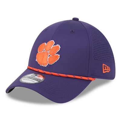  Clemson Tigers New Era Performance Rope 39THIRTY Stretch Hat - Purple
