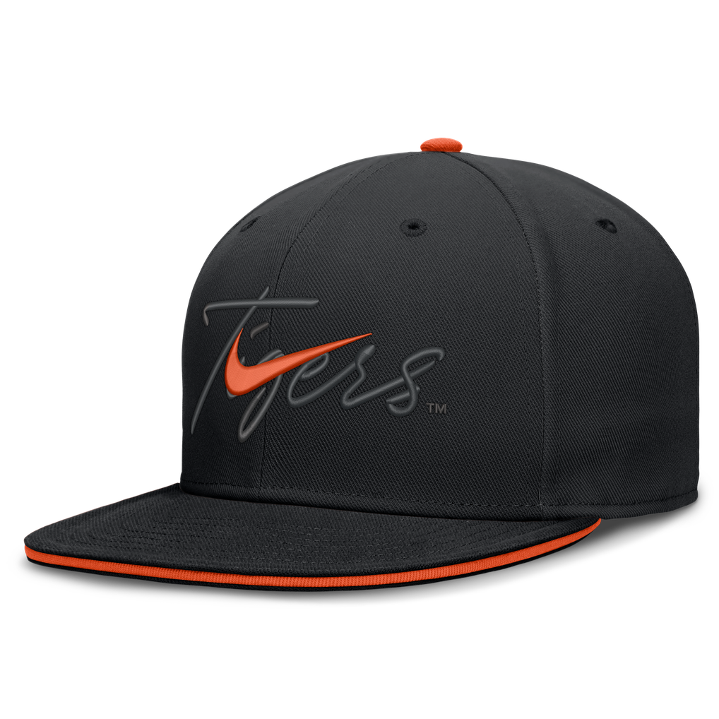 Clemson Tigers Nike Dri-FIT Primetime Script Fitted Hat - Black