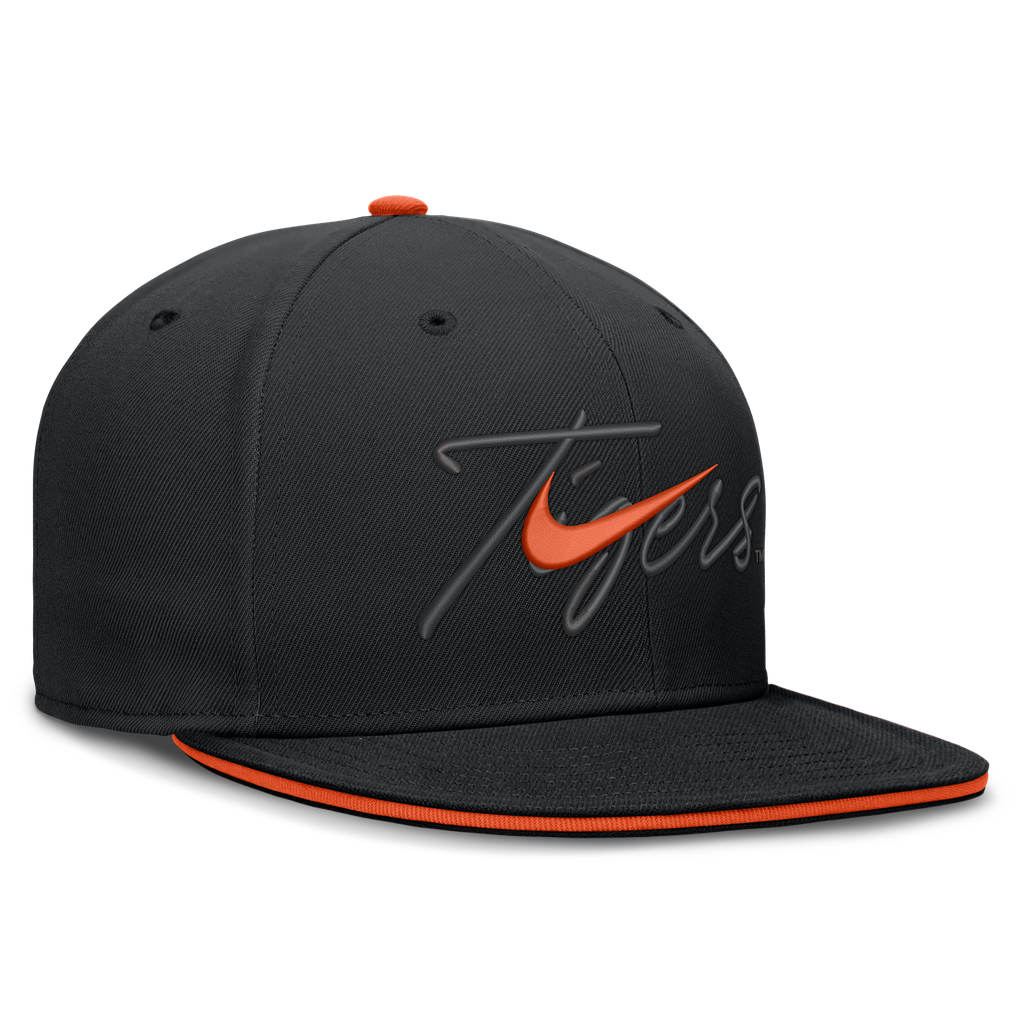 Clemson Tigers Nike Dri-FIT Primetime Script Fitted Hat - Black