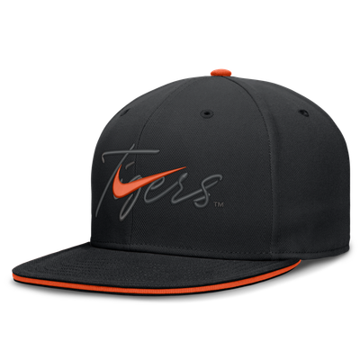 Clemson Tigers Nike Dri-FIT Primetime Script Fitted Hat - Black