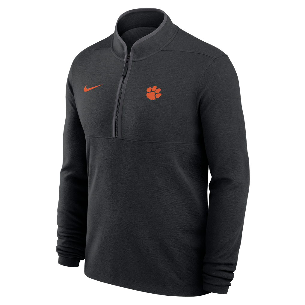  Clemson Tigers Nike Dri-FIT Victory Half-Zip Pullover - Black