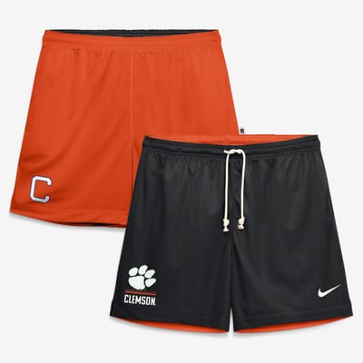  Clemson Tigers Nike Courtside Reversible Dri-FIT Shorts - Black/Orange