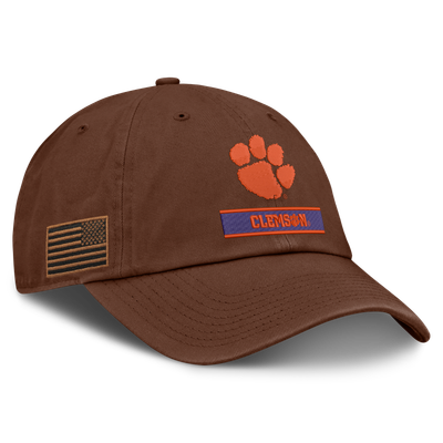 Clemson Tigers Nike 2026 Military Appreciation Club Adjustable Hat - Brown