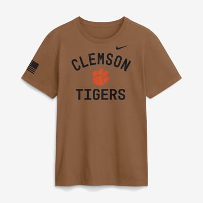 Clemson Tigers Nike 2026 Military Appreciation Sideline Dri-FIT T-Shirt - Brown