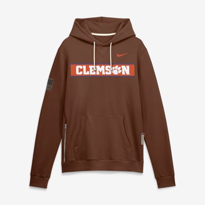 Clemson Tigers Nike 2026 Military Appreciation Sideline Standard Issue Dri-FIT Hoodie - Brown