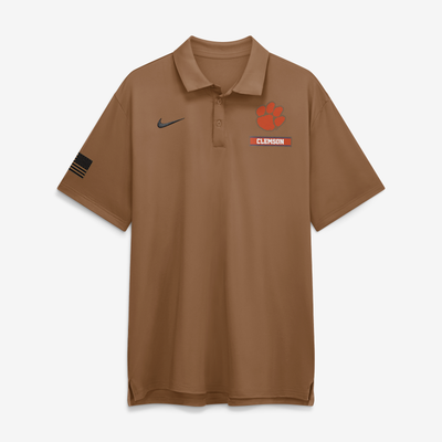 Clemson Tigers Nike 2026 Military Appreciation Tour Polo - Brown