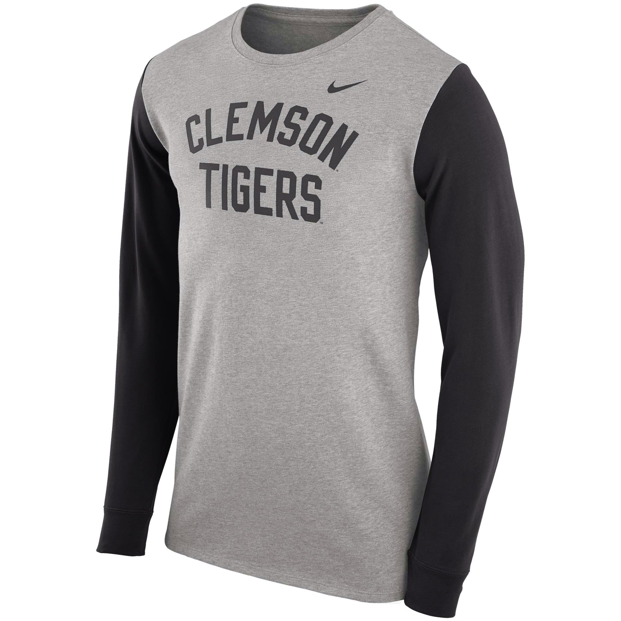 Clemson Tigers Nike Elevated Essentials Long Sleeve T-Shirt - Charcoal
