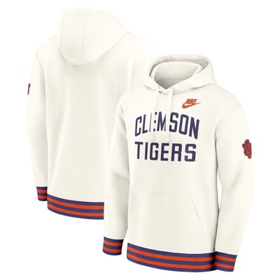  Clemson Tigers Nike Legacy Retro Pullover Hoodie - Cream