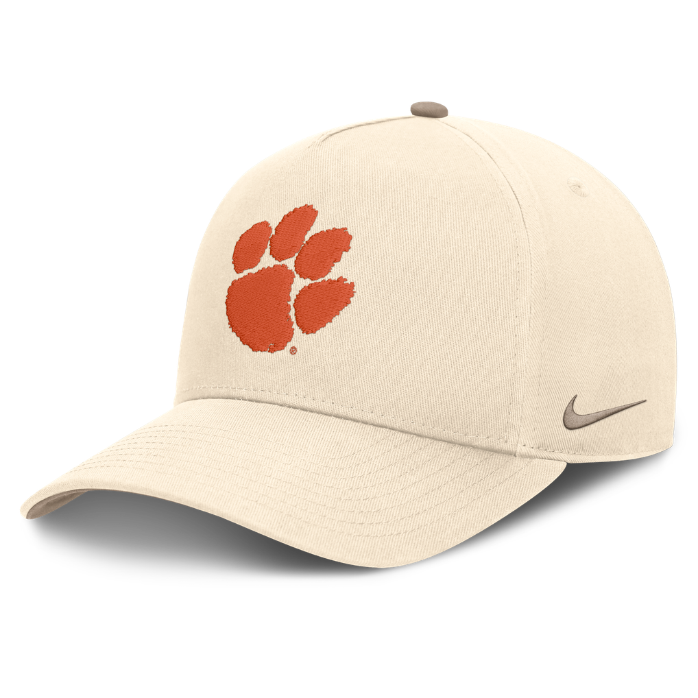 Clemson Tigers Nike Rise Adjustable Hat - Natural