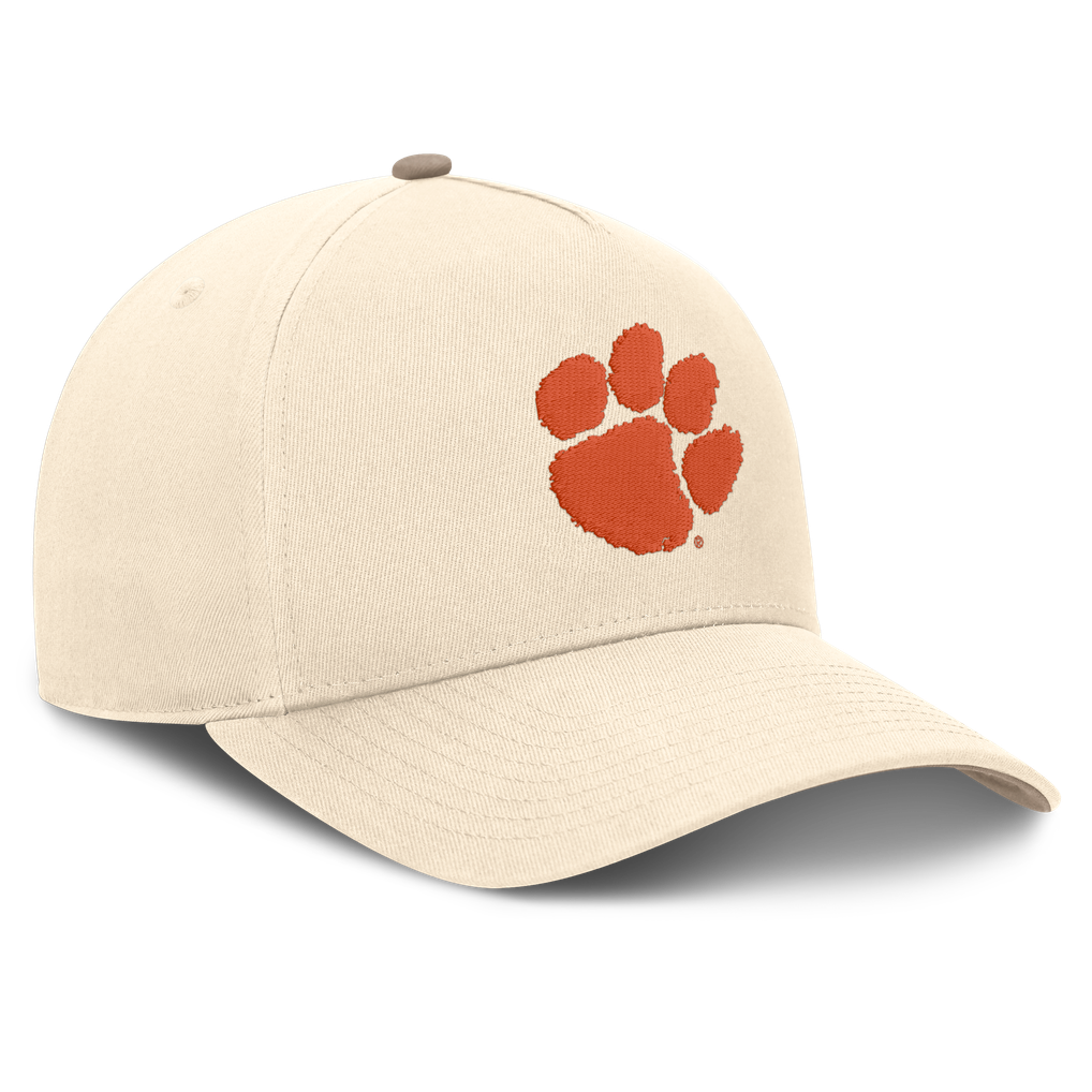 Clemson Tigers Nike Rise Adjustable Hat - Natural