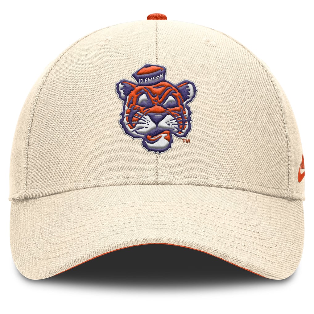 Clemson Tigers Nike Rise Legacy Adjustable Hat - Natural