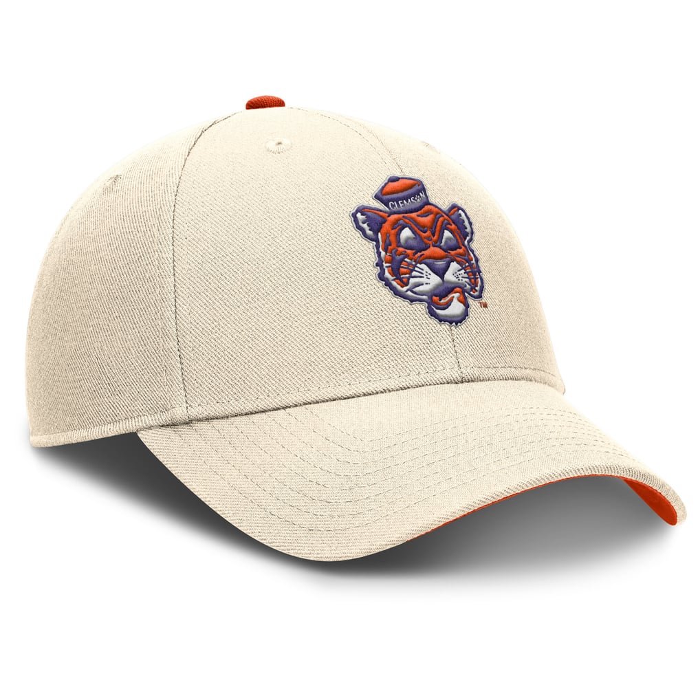 Clemson Tigers Nike Rise Legacy Adjustable Hat - Natural