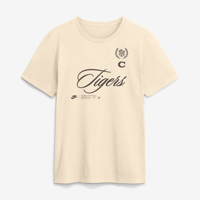  Clemson Tigers Nike Script T-Shirt - Natural