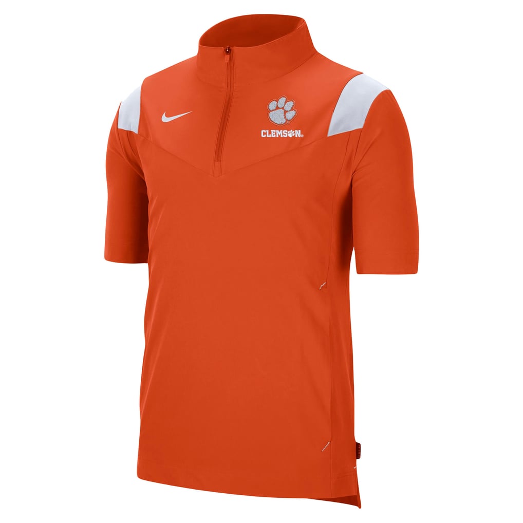 Clemson Tigers Nike Coach Short Sleeve Quarter-Zip Jacket - Orange