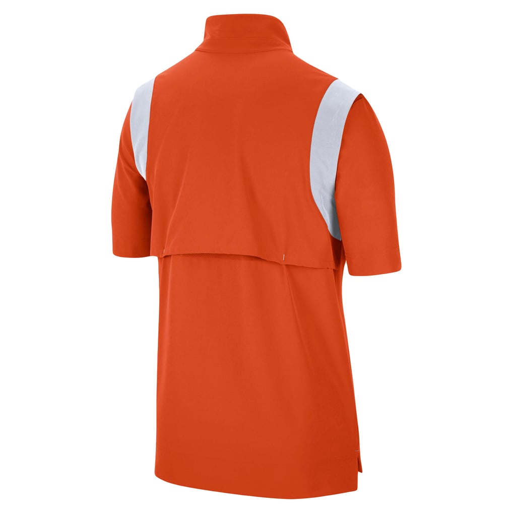 Clemson Tigers Nike Coach Short Sleeve Quarter-Zip Jacket - Orange