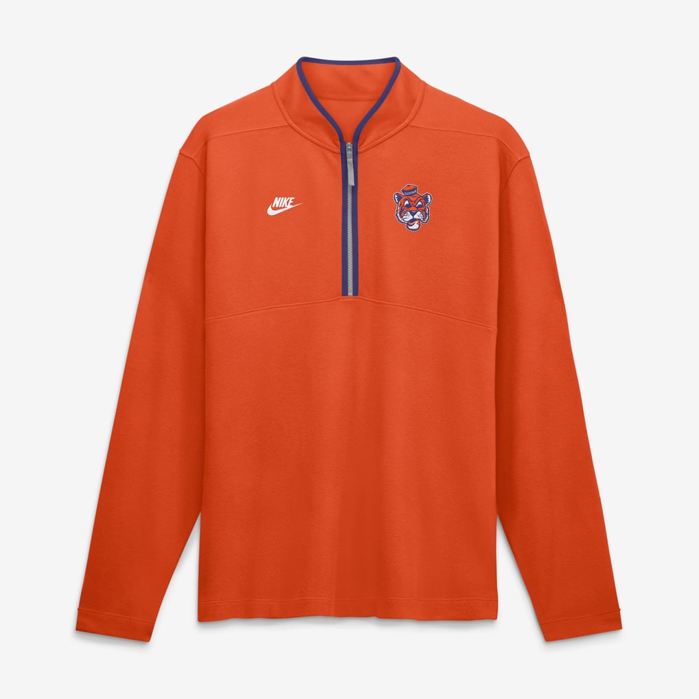  Clemson Tigers Nike Courtside Victory Dri-FIT Half-Zip Pullover - Orange