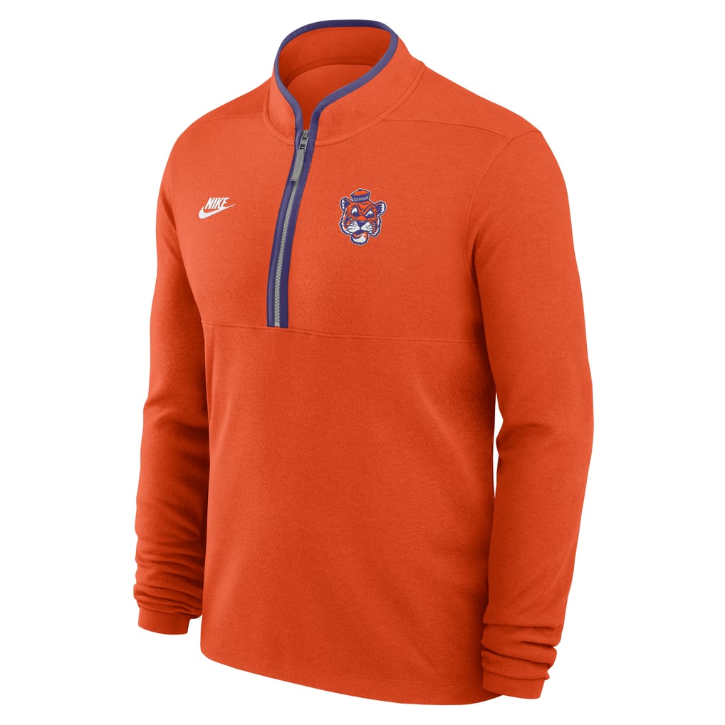  Clemson Tigers Nike Courtside Victory Dri-FIT Half-Zip Pullover - Orange