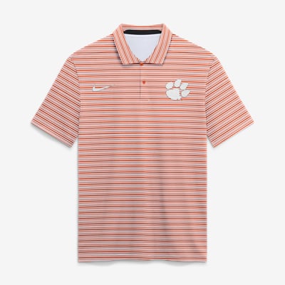  Clemson Tigers Nike Primetime Vapor Striped Dri-FIT Polo - Orange